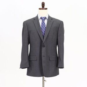 Pronto Uomo 46R Gray Solid 2-Button Sport Coat Blazer Jacket W008
